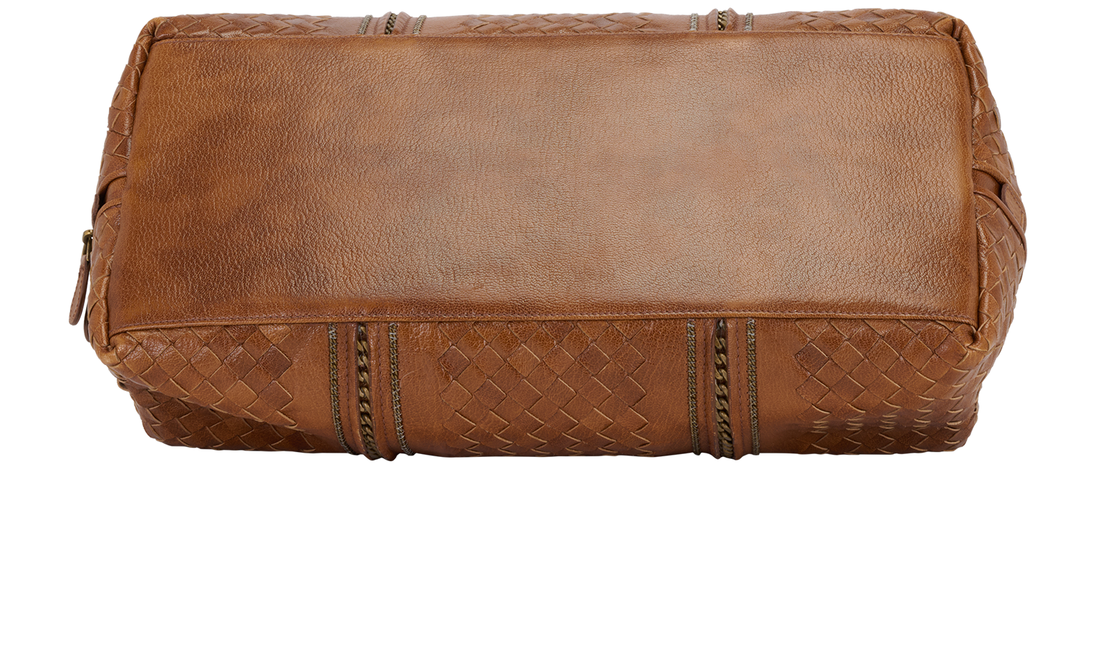 Intrecciato Shoulder Bag, &pound;375, Handbags, Brown, Leather, Top view